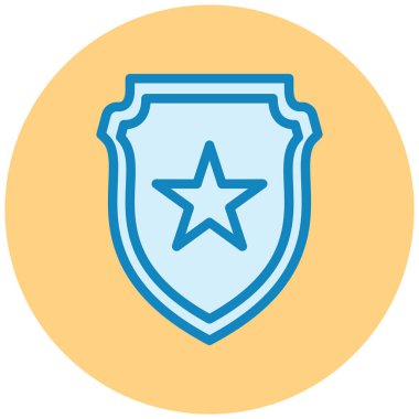 Kalkan. Web simgesi basit illüstrasyon