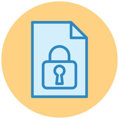 Güvenli Dosya. Basit illüstrasyon