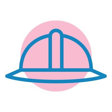 Miğfer. Web simgesi basit illüstrasyon