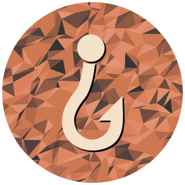 tek izole edilmiş simgenin kanca vektör çizimi