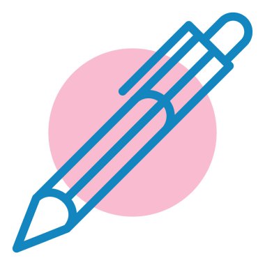 Kalem. Web simgesi basit illüstrasyon