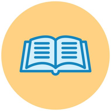 Kitap. Web simgesi basit illüstrasyon