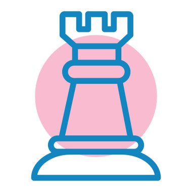 Satranç. Web simgesi basit illüstrasyon