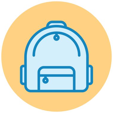 Sırt çantası. Web simgesi basit illüstrasyon