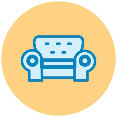 Kanepe. Web simgesi basit illüstrasyon