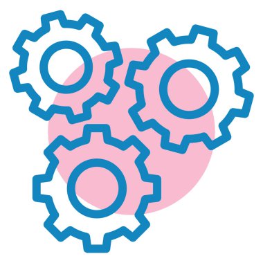 Dişliler. Web simgesi basit illüstrasyon