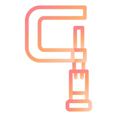 Mikrometre modern ikon vektör illüstrasyonu 