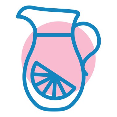 limonata. Web simgesi basit illüstrasyon