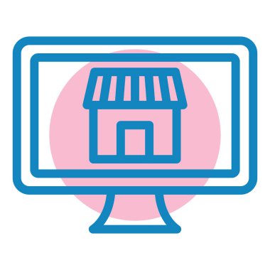 Online mağaza. Web simgesi