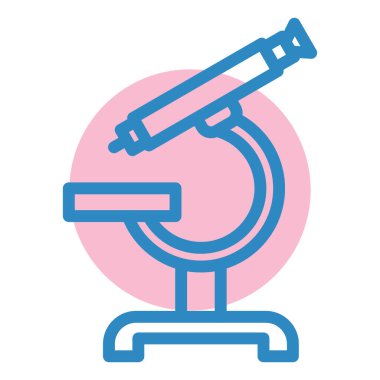 Mikroskop. Web simgesi basit illüstrasyon