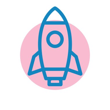 roket ikonu vektör illüstrasyonu