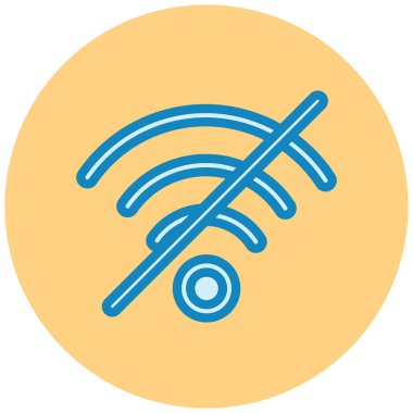 Kablosuz. Web simgesi basit illüstrasyon