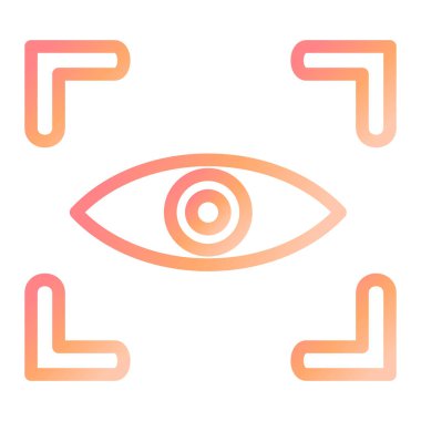 Retina. Web simgesi basit illüstrasyon 