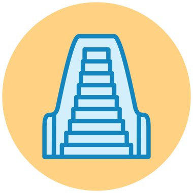 Piramit. Web simgesi basit illüstrasyon