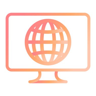 İnternet sitesi. Web simgesi basit illüstrasyon 