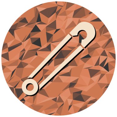 Tek izole edilmiş iğne simgesinin vektör çizimi