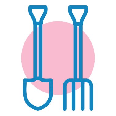 Bahçe aletleri. Web simgesi basit tasarım