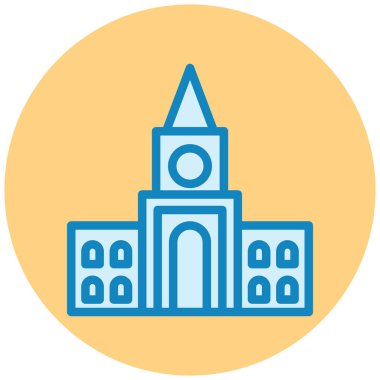 Kiliseye. Web simgesi basit illüstrasyon