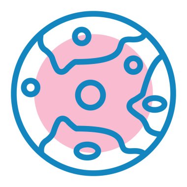 Gezegen. Web simgesi basit illüstrasyon