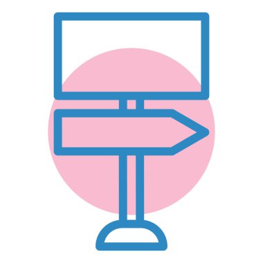 Yol simgesi, vektör illüstrasyonu