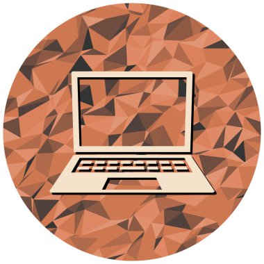 Dizüstü bilgisayar simgesinin vektör çizimi