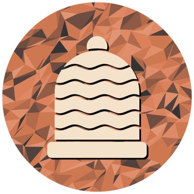 Noel balosu ikonu. Web için noel baba vektör simgelerinin düz çizimi