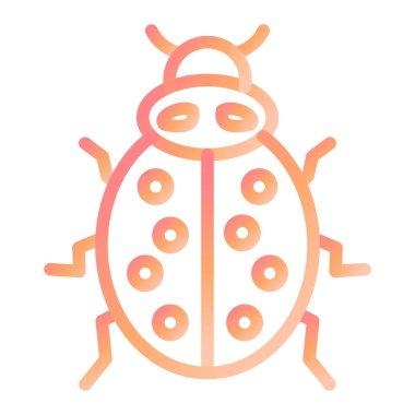 Uğur kuşu simgesi, vektör illüstrasyonu