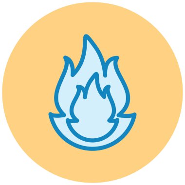 Ateş vektörü simgesini ateşle