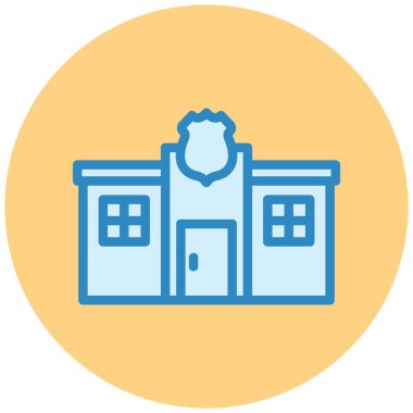 Polis. Web simgesi basit illüstrasyon