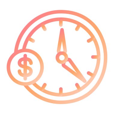 zaman yönetimi vektörü düz renk simgesi