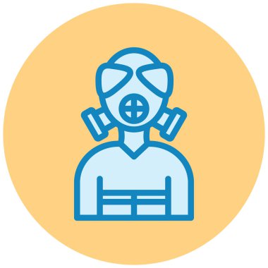 Maske. Web simgesi basit illüstrasyon