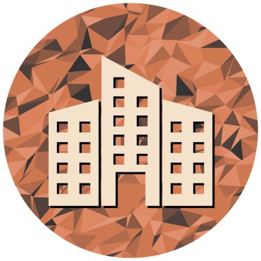 Bina. Web simgesi basit illüstrasyon