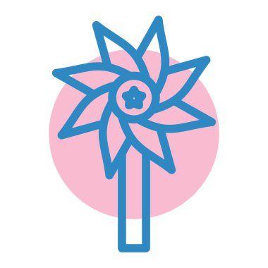 Çiçek. Web simgesi basit illüstrasyon