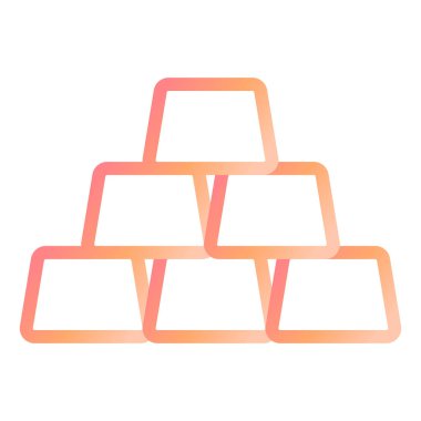 Ingot modern simge vektör illüstrasyonu 