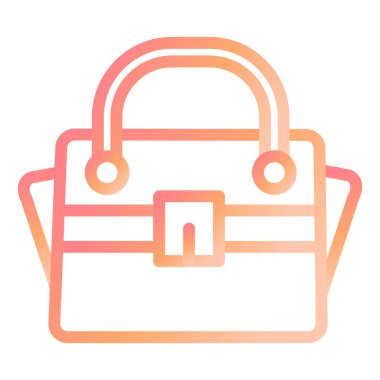 Çanta. Web simgesi basit illüstrasyon