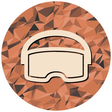 Bir kask simgesinin vektör illüstrasyonu