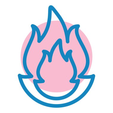 ateş alevi simgesi vektör illüstrasyon tasarımı