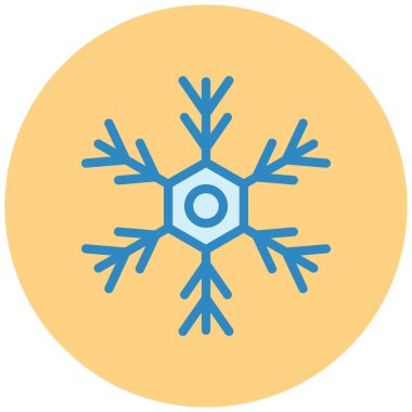 Kar tanesi. Web simgesi basit illüstrasyon