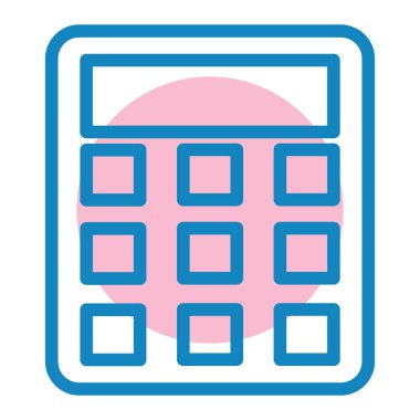 Hesap makinesi. Web simgesi basit illüstrasyon