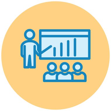 Sunum. Web simgesi basit illüstrasyon