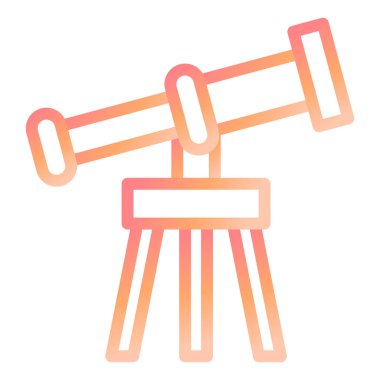 Teleskop. Web simgesi basit illüstrasyon