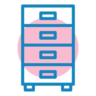 Çekmeceler. Web simgesi basit illüstrasyon