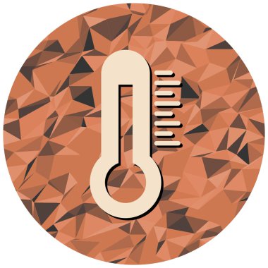 Termometre simgesi. Beyaz arkaplanda izole edilmiş sıcaklık vektörü simgelerinin düz çizimi