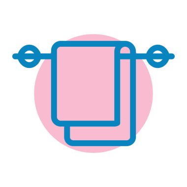 Havlu simgesinin vektör illüstrasyonu