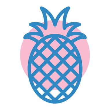 Ananas. Web simgesi basit illüstrasyon