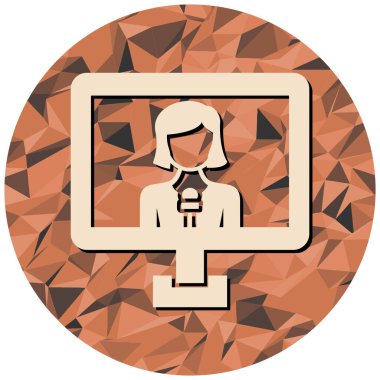 Dizüstü bilgisayarı olan bir kadın. düz tasarım biçimi.