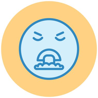 üzgün yüz ifadesi, vektör illüstrasyonu