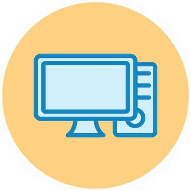 Bilgisayar. Web simgesi basit illüstrasyon