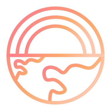 Dünya Katmanları modern ikon vektör illüstrasyonu 