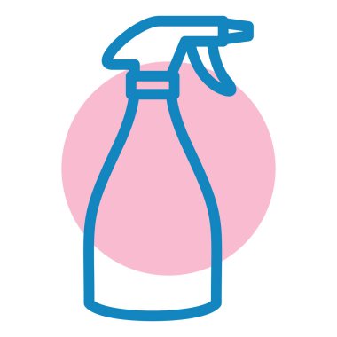 Temizlik spreyi şişesi. Web simgesi basit tasarım